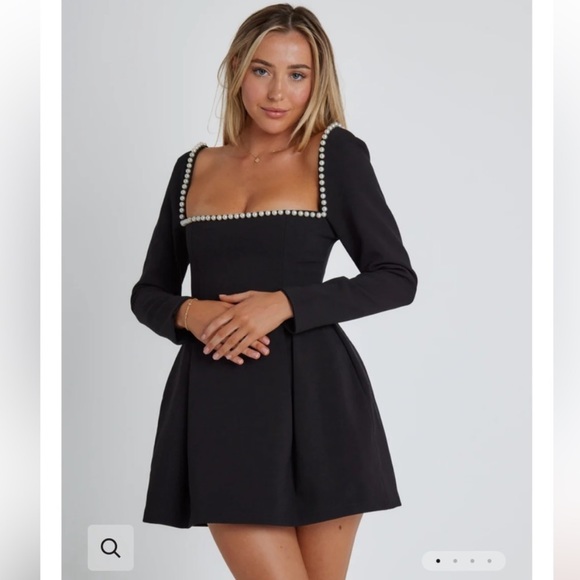 Odd muse London black mini pearl dress - Picture 3 of 17